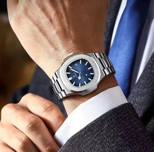 Luxus Männer Armbanduhr Wasserdicht Edelstahl Datum für Männer