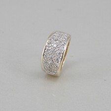 Pave Ring 585/14k Gelbgold, 31 Brillantenca. 0,62 ct Wesselton/si, Gr. 56