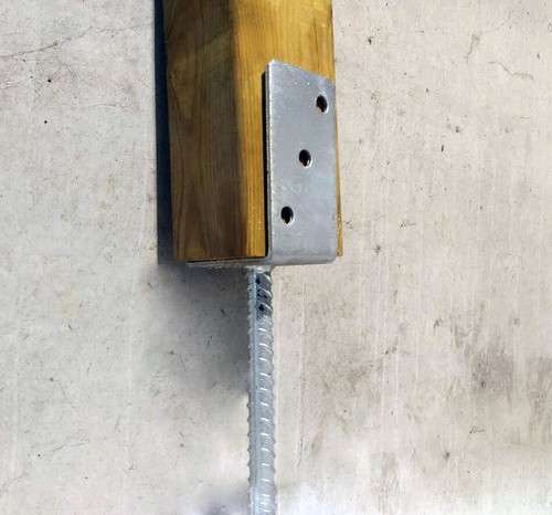 Pfostenträger riffelstahl mit - pfostenträger,