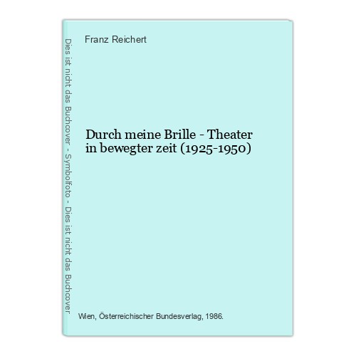 Durch meine brille theater - brille,