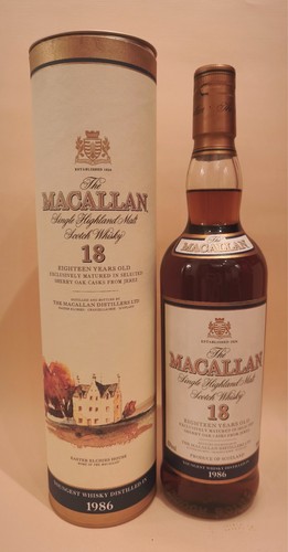 The macallan 1986 - 18, years