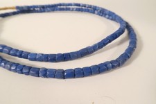 alte Glasperlen blau 7mm HP92 old Russian Blue facettiert African Trade Beads