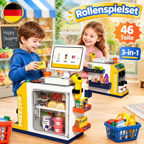 Kinderkasse mit scanner und - kinderkasse,