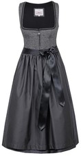 MarJo Dirndl Unsleben asphalt grau schwarz Midi 70 cm Gr. 36 40 42 44 52