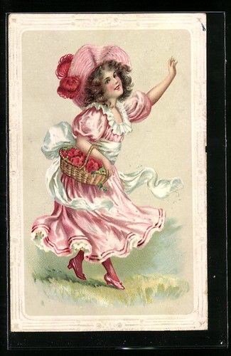 Präge junge dame kleid - im,