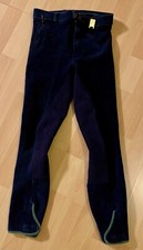 Reithose Cord Dunkelblau Kinder Größe 164, Ganzbesatz