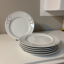 24.12.084 Rosenthal Asimmetria Weißgold 6 x Kuchenteller D 20,7cm H   2,6 cm