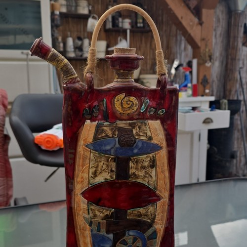 Keramikvase mehrfarbig