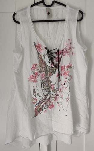 Top mit blume - top,