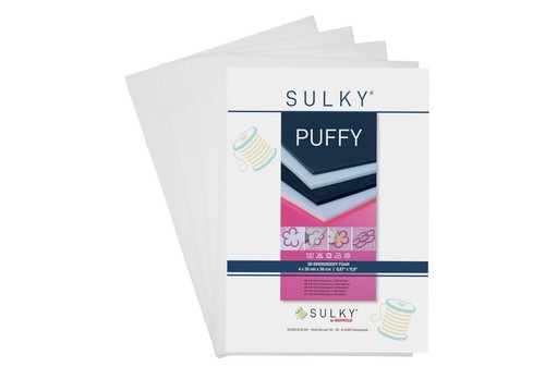 Sulky puffy weiss hart - 3, weiss,