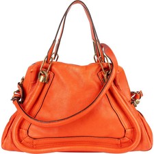 Chloé Orange Grained Leather