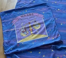 Feinbiber Bettwäsche Sternzeichen Waage 135/200cm-80/80cm Vintage Bügelfrei 2tlg