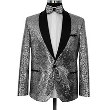 Slim Fit Smoking Pailletten