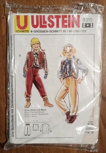 Schnittmuster ullstein 9315 - schnittmuster,