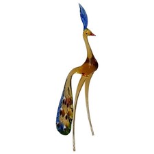 Glasfigur Dekofigur Pfau 
