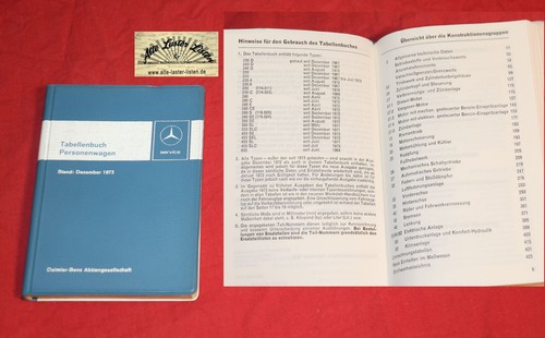 Mercedes benz tabellenbuch - mercedes,