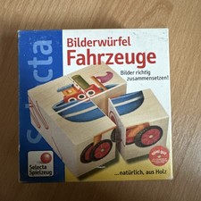 🛻 Selecta ~ Bilderwürfel Fahrzeuge ~ ab 2 Jahren ~ Holzwürfel Puzzle 🛻