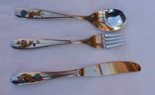 WMF Cromargan Kinderbesteck 3 Teile Hase Felix  Besteck Kind Messer Gabel Löffel