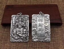 B32 Anhänger Guan Gong Guan Yu General Drache Feinsilber Silber 999