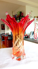 Große glas vase - -,