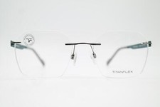Brille TITANFLEX 823014 Metallic Grün Randlos Brillengestell eyeglasses Neu