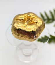 Pillendose Süßstoffdose Schatulle Vintage Messing FLORENZA Italien