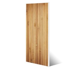 banjado Metall Pinnwand 30x75cm groß Memoboard magnetisch Bambusholz Magnettafel