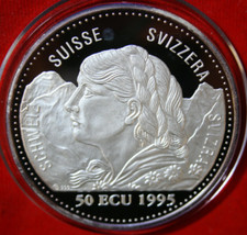 Schweiz 50 ECU 1995 Silber 5