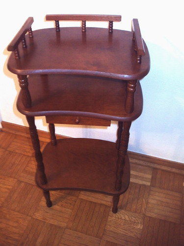 Holz beistelltisch antik stil - holz,