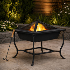 Feuerstelle Stahl Schwarz