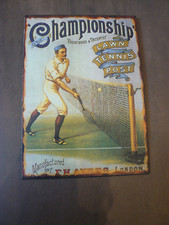 Blechschild Tennis Historisch Größe 13cm x 18cm