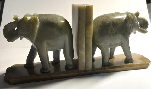 Buchstützen elefant marmor - buchstützen-elefant,,