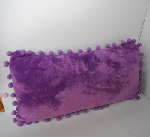 Lila weiches fleece bommel - fleece,