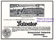 Salvater & Paulaner Brauerei München Reklame 1914 Paulaner Kloster Neudeck +  