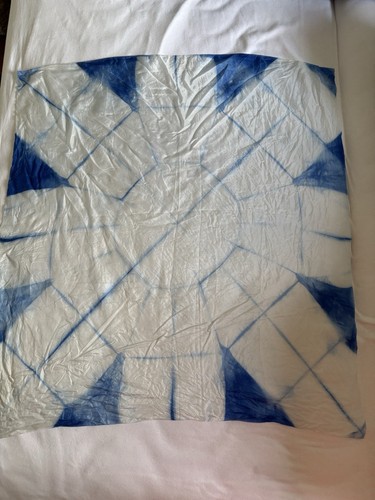 Seidentuch weiß blau 93 - seidentuch,