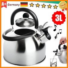 Edelstahl Flötenkessel Wasserkessel Wasserkocher Teekessel Pfeife Kessel 2.5L