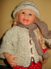 Puppenkleidung: Jacke, Mütze