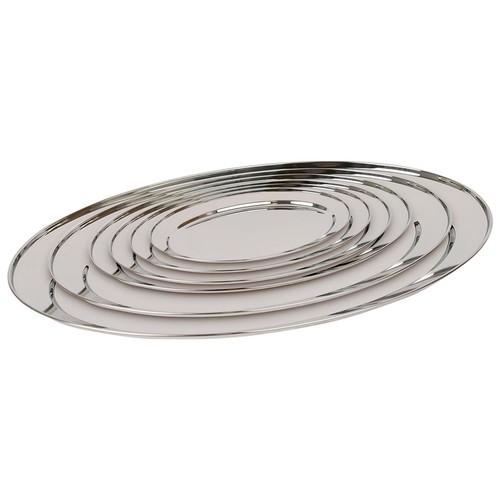 Ovale servierplatte edelstahl - ovale,