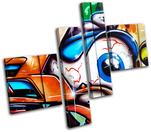 Eyeball urban graffiti - graffiti, murial