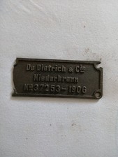 Waggonschild De Dietrich U.Cie