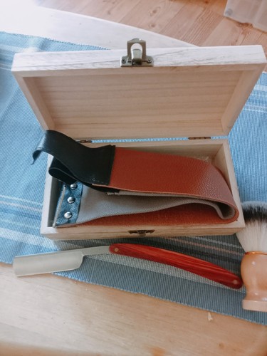 Rasiermesser set holzbox - rasiermesser-set, in
