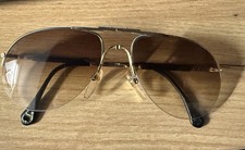 AIGNER Vintage Sonnenbrille Gold / schwarzes Glas Unisex, Spitzen Qualität!