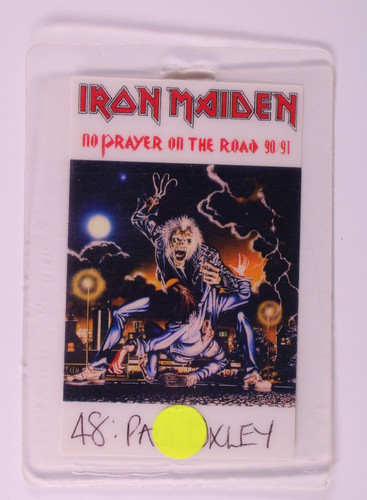 Iron maiden ticket pass - maiden,