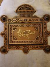 Antik  Zeitungshalter Kerbschnitzerei Vogel auf dem Ast Holz