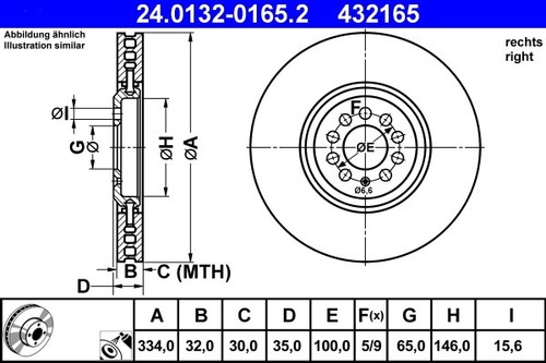 Ate 0132 0165 brake - ate,