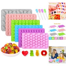 6 Stück Gummibärchen Form, Süßigkeiten-Silikonformen Silikon Schokoladenform ...