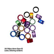 50/100x Taubenring Aluminium