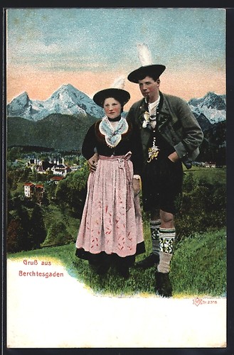 Ansichtskarte berchtesgaden - ansichtskarte,