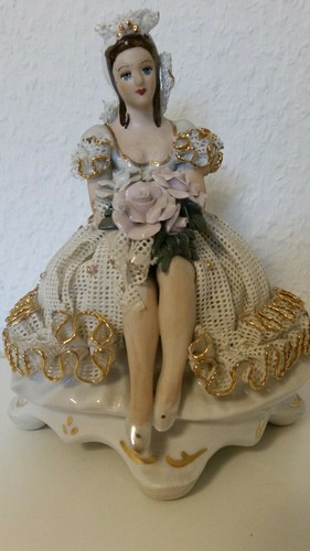 Porzellan figur ballerina - porzellan,
