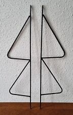 2 formschöne String Regal Leiter / Seitenteile in schwarz - 65 x 15 cm - um 1960